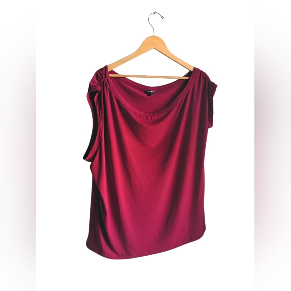 Torrid Red Asymmetrical Top Size 1X